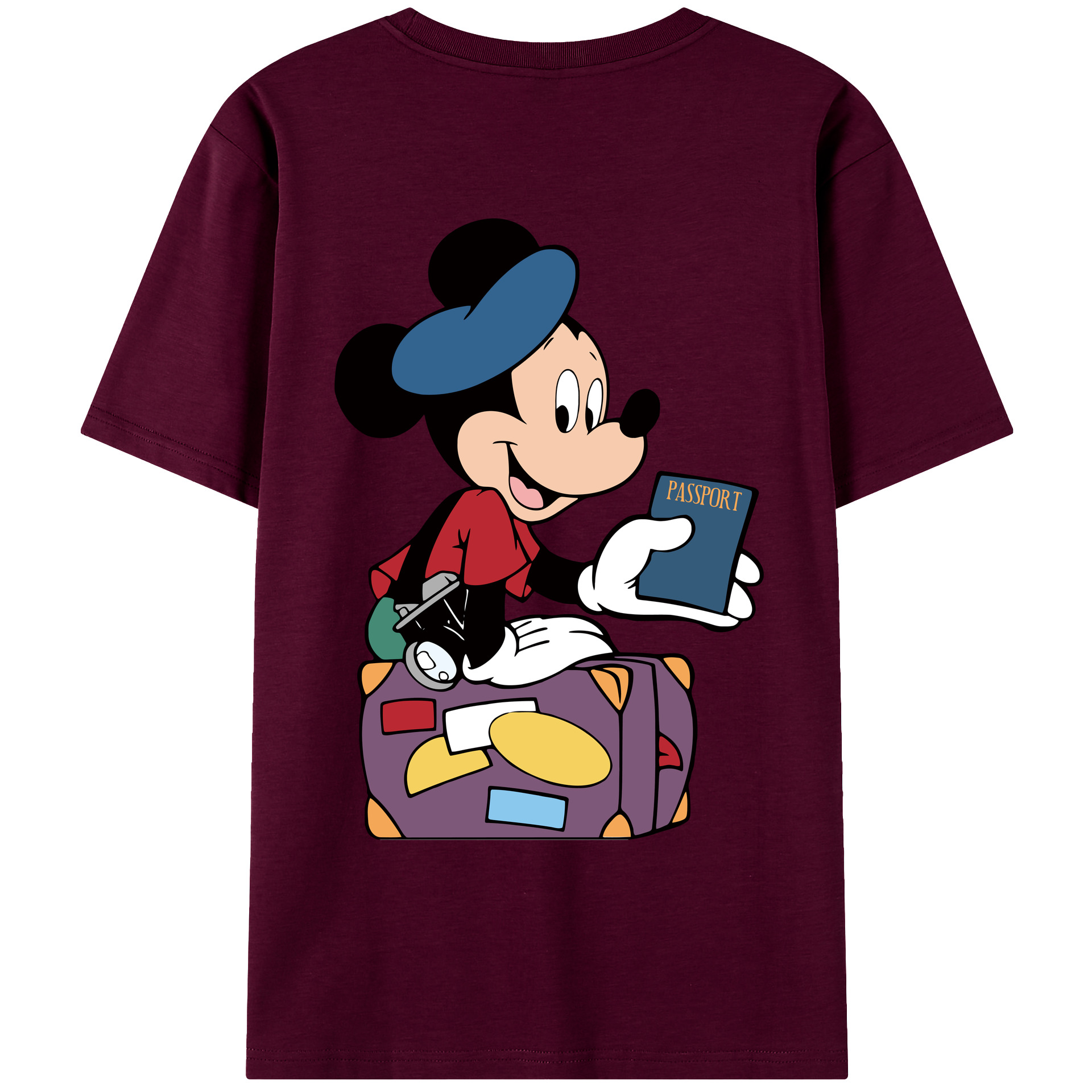 （画像用） ミッキーマウス Mickey Mouse レディース半袖Tシャツ(バックプリント)